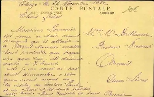 Ak Chizé Deux Sèvres, Le Petit Chemin de l'Eglise