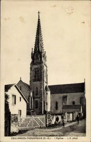 Ak Coulonges Thouarsais Deux Sèvres, Kirche