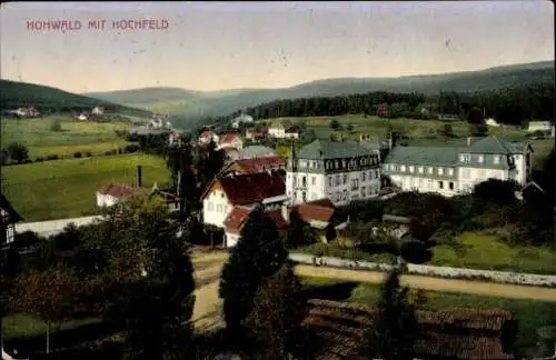 Ak Le Hohwald Hochwald Bas Rhin, Blick auf den Ort mit Hochfeld