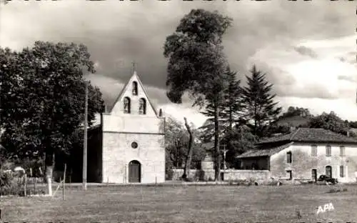 Ak Saint-Hilaire-Durfort Tarn et Garonne, Kirche, Le Presbytere, Chateau de la Motte