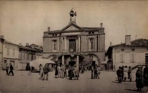 Ak Lafrançaise Tarn et Garonne, La Mairie