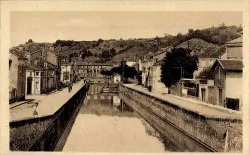 Ak Moissac Tarn et Garonne, Drehbrücke des Saint-Jacques College des Garcons