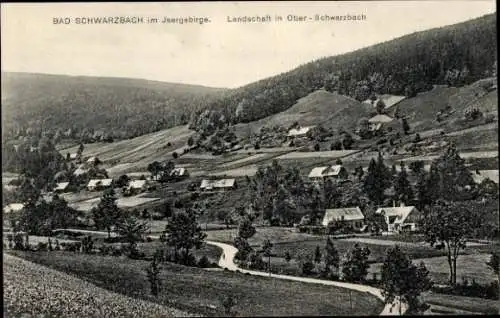 Ak Oberschwarzbach Czerniawa Zdrój Bad Schwarzbach Isergebirge Schlesien, Landschaft