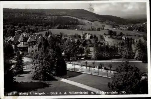 Ak Świeradów Zdrój Bad Flinsberg Schlesien, Villenviertel, Hasenstein