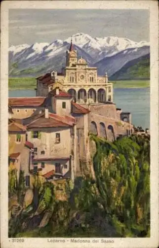 Ak Locarno Kanton Tessin Schweiz, Madonna del Sasso