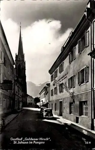 Ak Sankt Johann im Pongau in Salzburg, Gasthof Goldener Hirsch