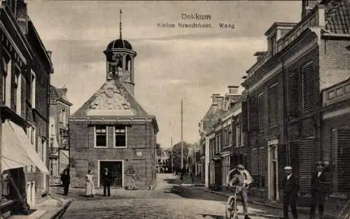 Ak Dokkum Dongeradeel Friesland Niederlande, Kleine Breedstraat, Waag