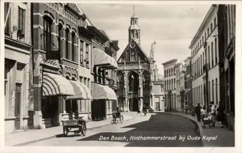 Ak's Hertogenbosch Den Bosch Nordbrabant Niederlande, Hinthammerstraat in der Nähe von Oude Kapel