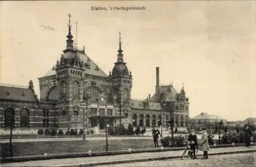 Ak's Hertogenbosch Den Bosch Nordbrabant Niederlande, Bahnhof