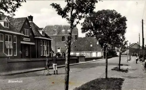 Ak Blauwhuis Friesland Niederlande, Straße