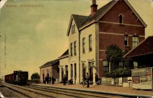 Ak Bodegraven Südholland, Bahnhof, Gleisansicht