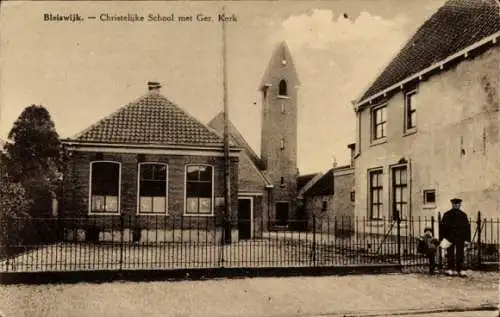 Ak Bleiswijk Südholland, Christliche Schule, Ger. Kirche