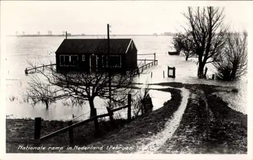 Ak Barendrecht Südholland, Nationale Katastrophe in den Niederlanden 1. Februar 1953