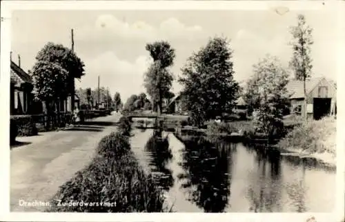 Ak Drachten-Friesland Niederlande, Zuiderdwarsvaart