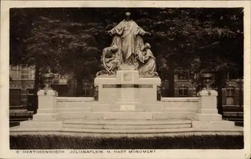 Ak's Hertogenbosch Nordbrabant Niederlande, Julianaplein, Hart Monument