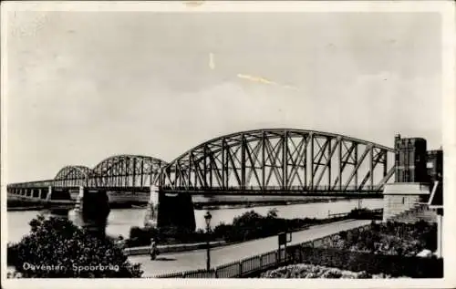 Ak Deventer Overijssel Niederlande, Eisenbahnbrücke