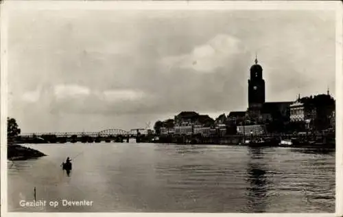 Ak Deventer Overijssel Niederlande, Teilansicht, Brücke