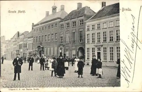 Ak Breda Nordbrabant Niederlande, Groote Markt