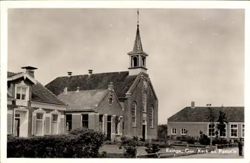 Ak Ezinge Groningen, Ger. Kerk, Pastorie