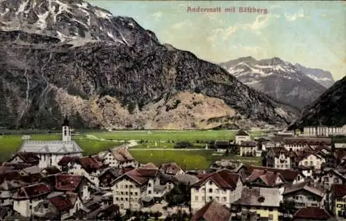 Ak Andermatt Kanton Uri, Gesamtansicht, Bätzberg