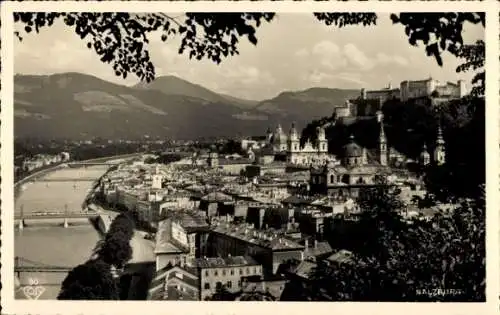 Ak Salzburg in Österreich, Blick von der Mönchsbergpromenade