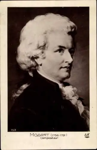 Ak Komponist Wolfgang Amadeus Mozart, Portrait