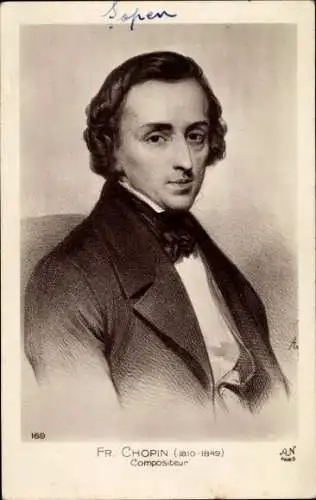 Ak Komponist Frederic Chopin, Portrait