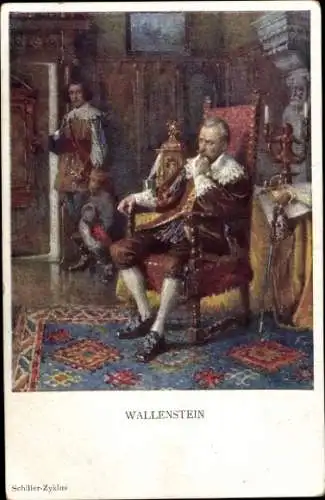 Künstler Ak Printz, Hans, Wallenstein, Schiller Zyklus, Munk 1113