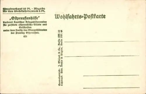 Ak Ostpreußischer Kriegsschauplatz, Eine Patrouille sucht Deckung, I. WK