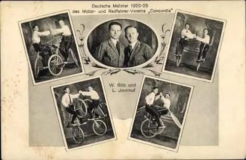 Ak Deutsche Meister 1922 bis 1925, Motor und Radfahrerverein Concordia