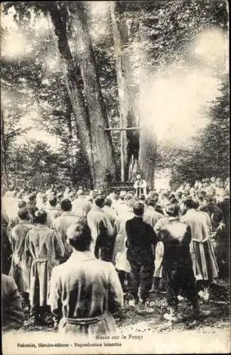 Ak Französische Soldaten, Feldgottesdienst