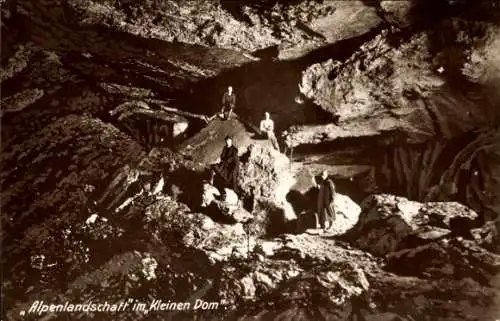 Ak Uftrungen im Harz, Höhle Heimkehle, Alpenlandschaft, Kleiner Dom