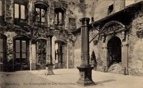 Ak Heidelberg am Neckar, Ottoheinrichsbau, Krönungssaal