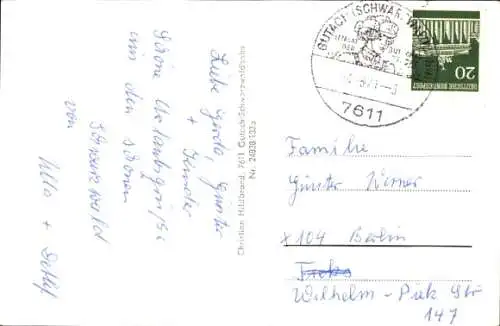 Ak Gutach an der Schwarzwaldbahn Baden, Panorama