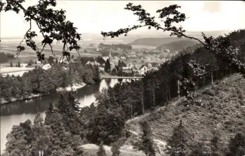 Ak Güntersberge Harzgerode am Harz, Stadtpanorama, Flusspartie