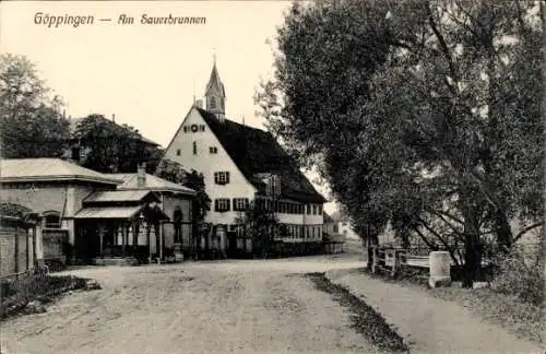 Ak Göppingen in Württemberg, Am Sauerbrunnen