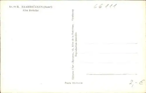Ak Saarbrücken im Saarland, Alte Brücke und Stadtzentrum