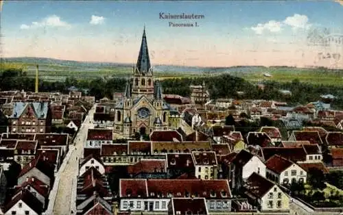 Ak Kaiserslautern in der Pfalz, Panorama, Kirche