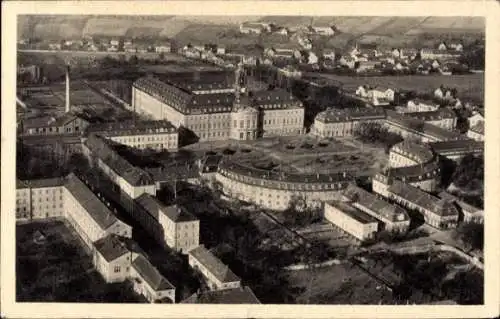 Ak Wermsdorf in Sachsen, Schloss Hubertusburg, Fliegeraufnahme