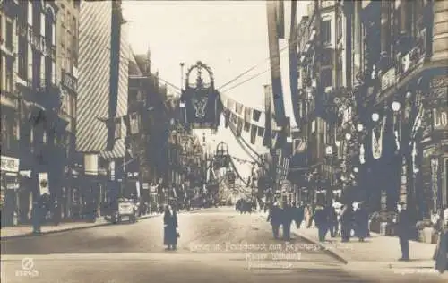 Ak Berlin, Regierungsjubiläum Kaiser Wilhelm II., Friedrichstraße im Festschmuck