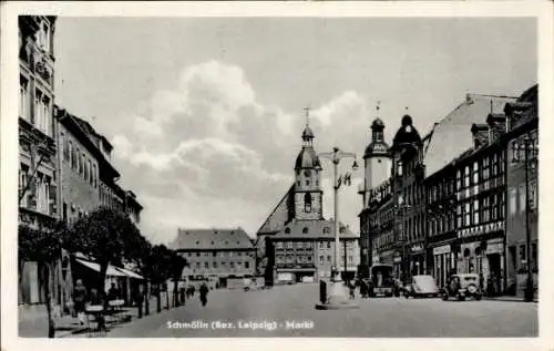 Ak Schmölln in Thüringen, Partie auf dem Markt