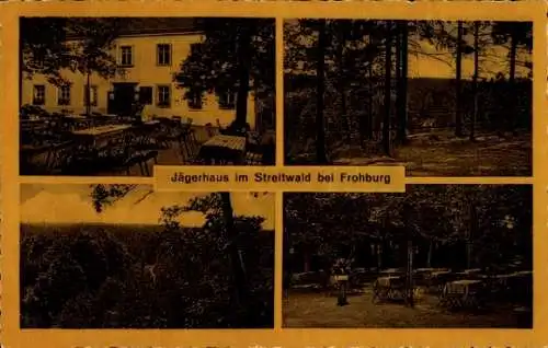 Ak Frohburg in Sachsen, Partie am Jägerhaus im Streitwald, Inhaber Wilhelm Wiese