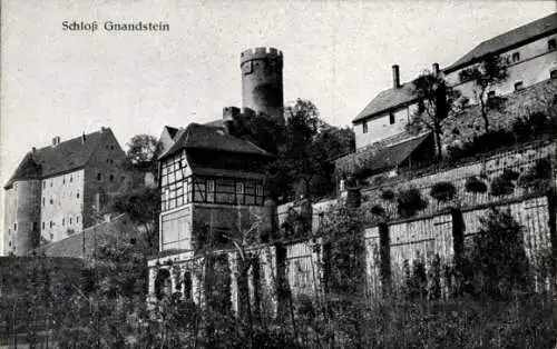 Ak Gnandstein Frohburg in Sachsen, Schlossblick von unten