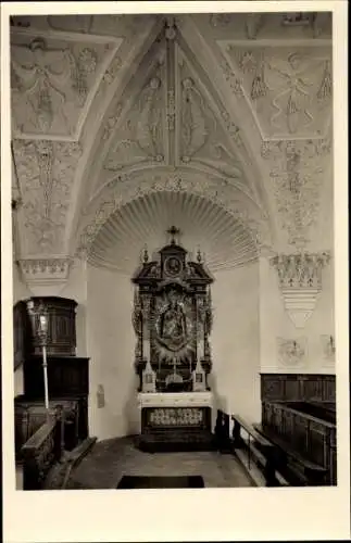 Ak Fischhausen Schliersee in Oberbayern, Marienaltar d. kath. Kirche