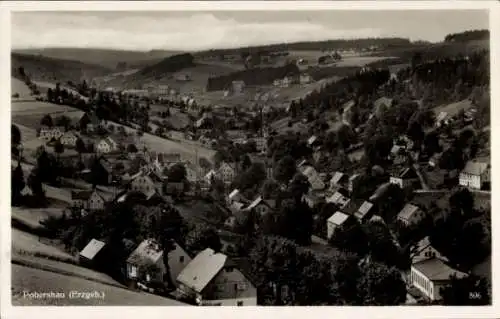 Ak Pobershau Marienberg im Erzgebirge, Panorama