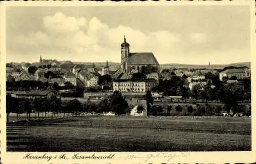 Ak Marienberg im Erzgebirge Sachsen, Gesamtansicht