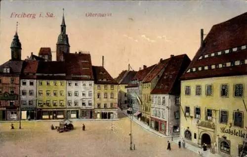 Ak Freiberg in Sachsen, Obermarkt, Ratskeller