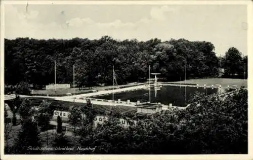 Ak Naunhof im Kreis Leipzig, Blick zum Waldbad, Freibad