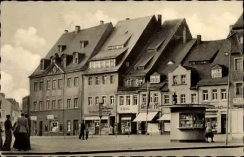 Ak Mittweida in Sachsen, Marktplatz, Kiosk, Fotogeschäft, Drogerie