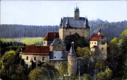 Ak Kriebstein in Mittelsachsen, Burg Kriebstein